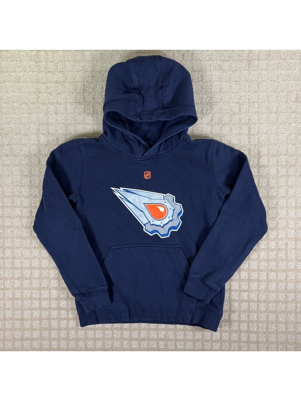 NHL Navy Graphic Pullover Hoodie Youth Boys M 10/12